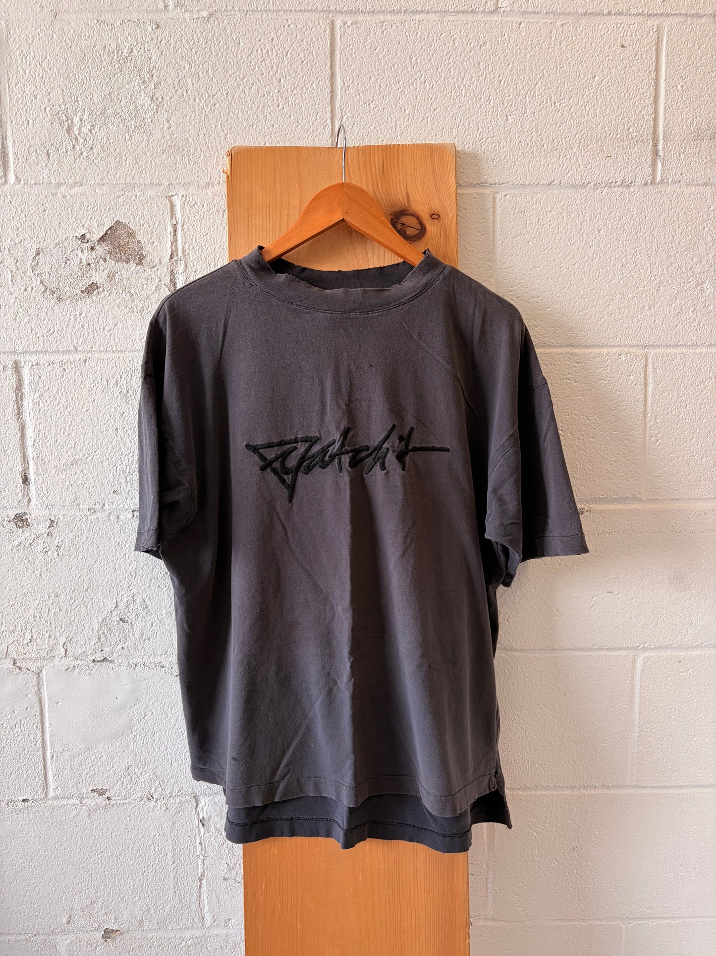 Distressed Single Stitch “Catch It” Tee : L/XL