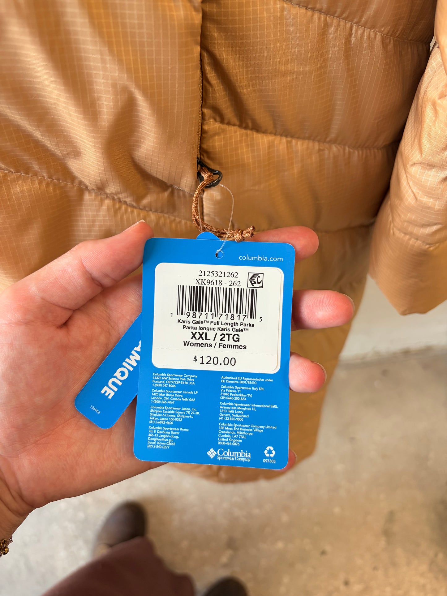 NWT Long Columbia Coat : XXL
