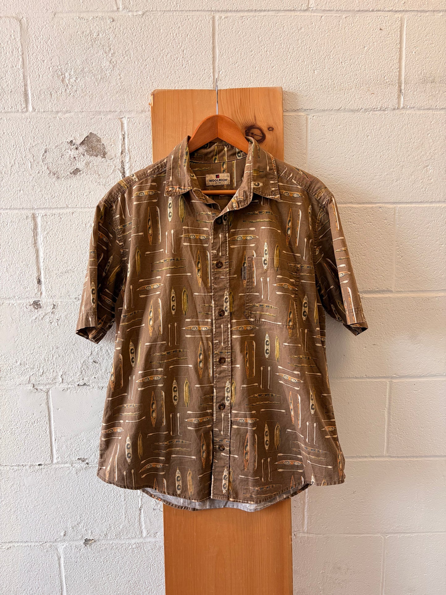 Vtg Woolrich Kayak Button Up : L