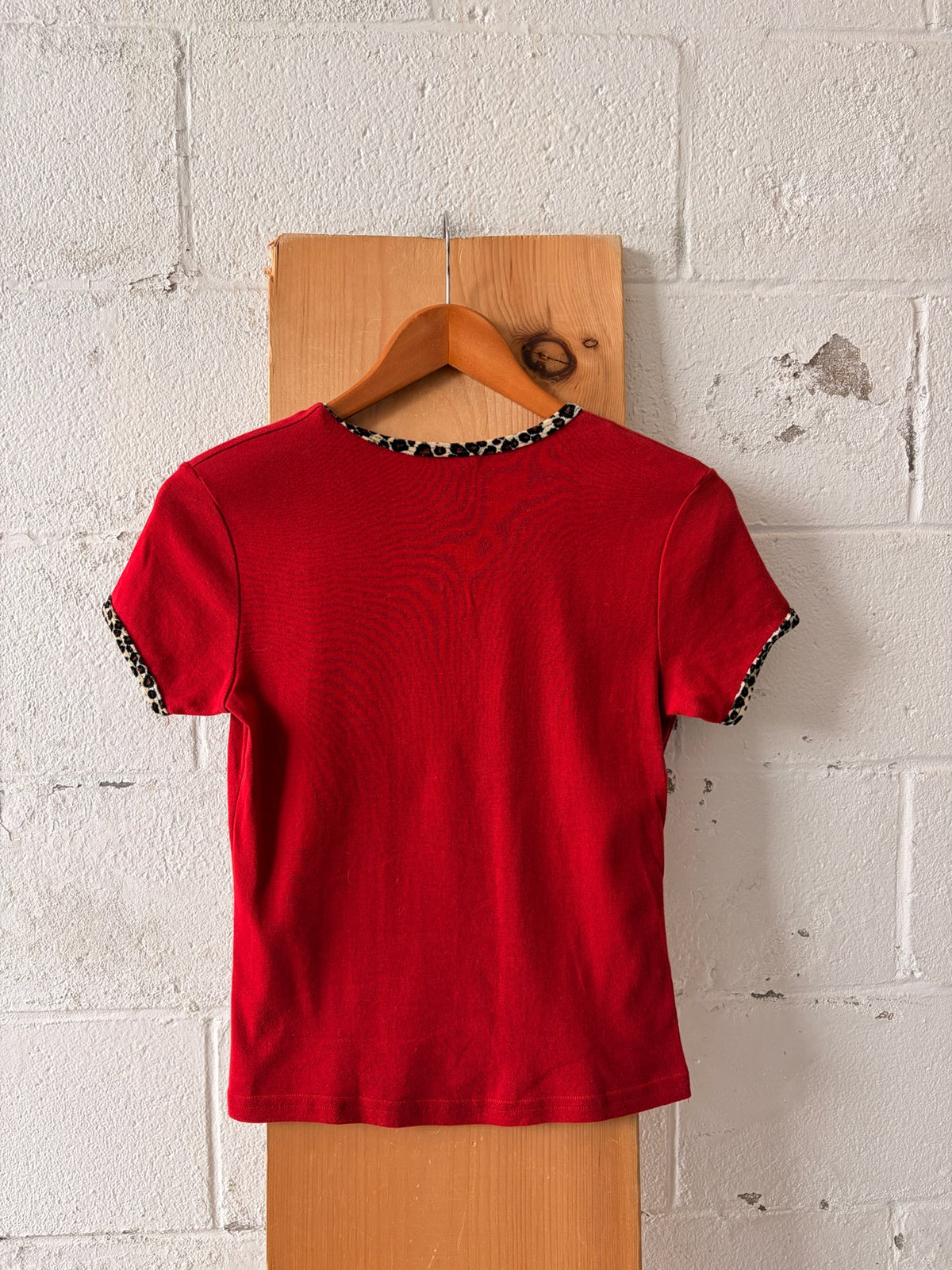 Vtg Red Harley Baby Tee : M