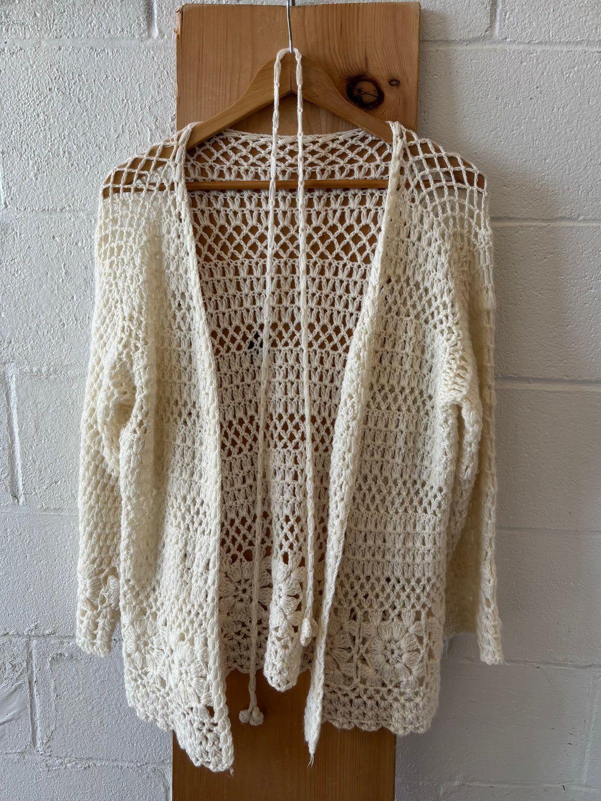 Handmade Open Front Crochet Cardigan : One Size Fits Most