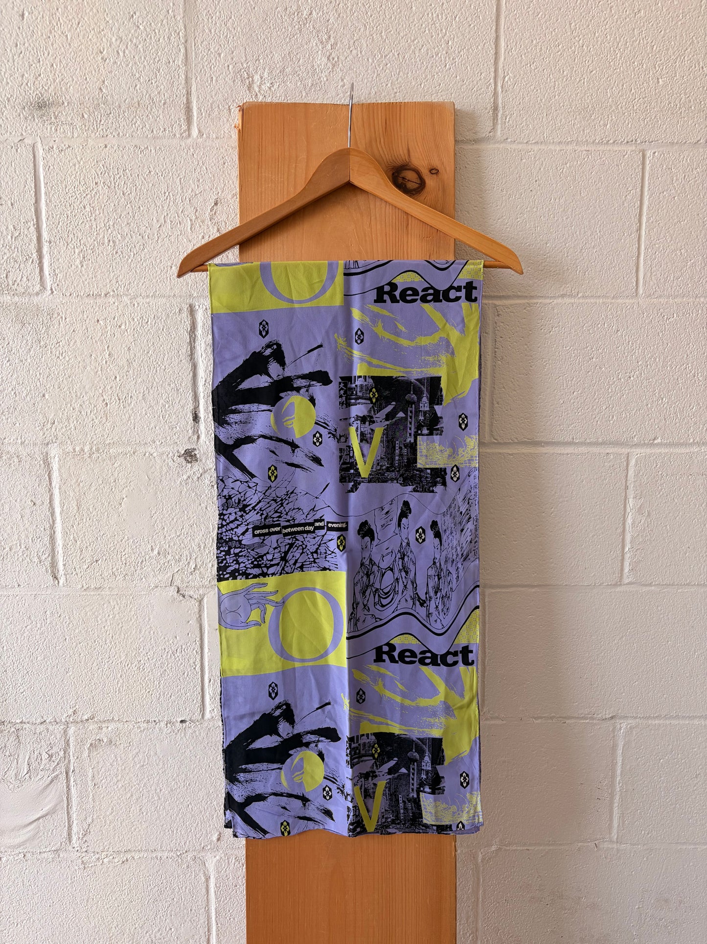Green & Purple “React” Scarf