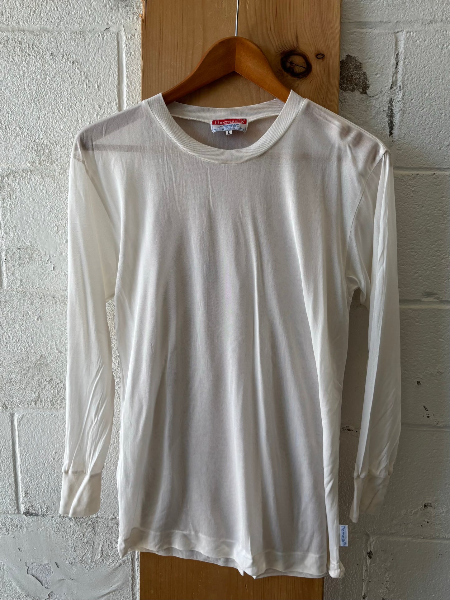 Vtg Silk Thermal Long Sleeve : L