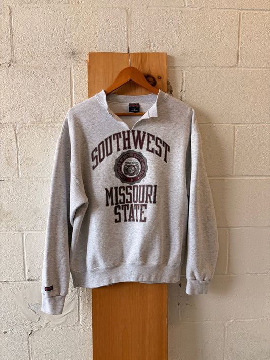 Vtg Reworked Southwest Missouri State Crew : XL