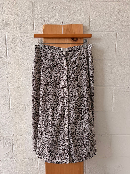 Dainty Brown & White Floral Skirt : 12