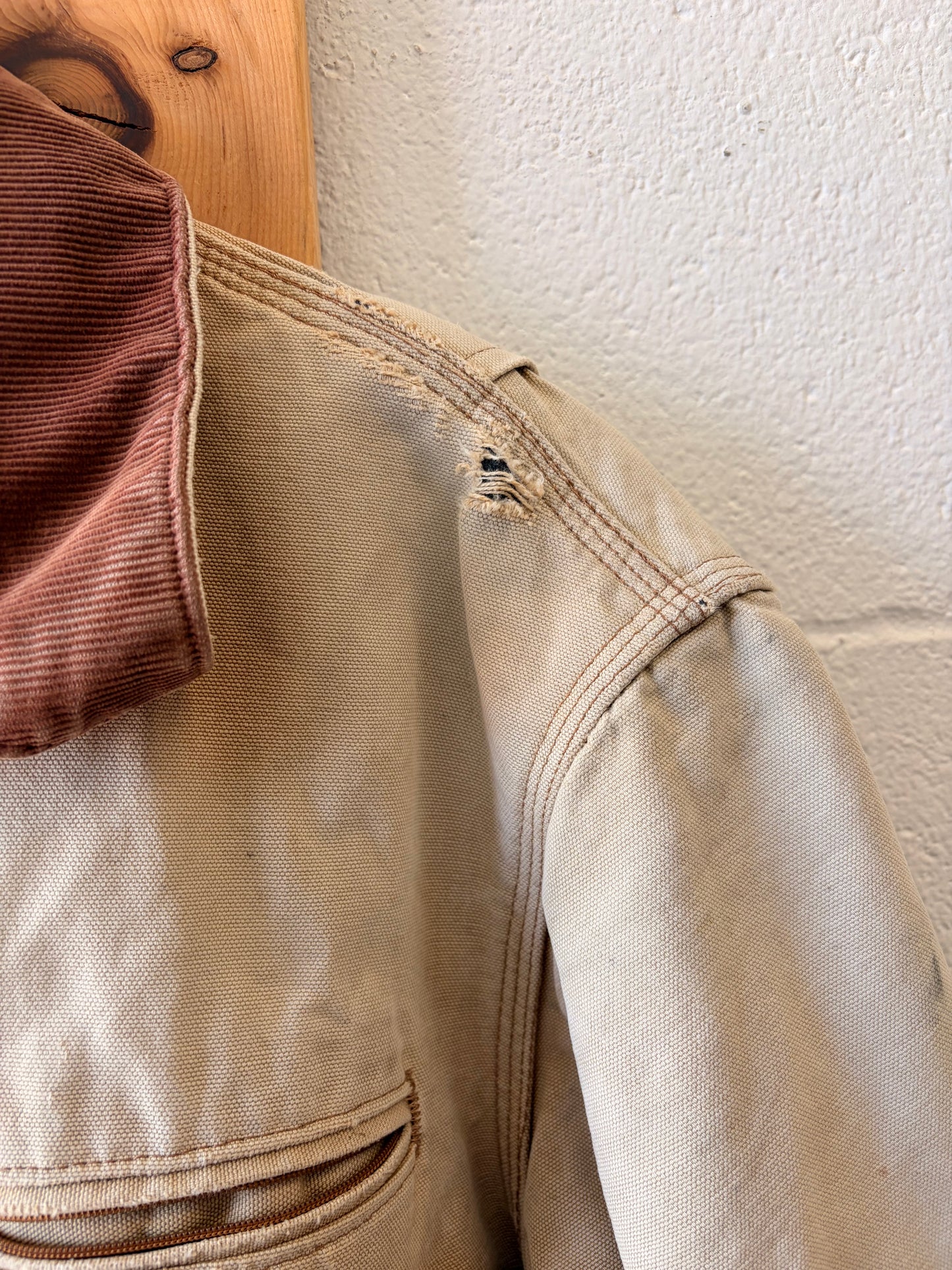 Distressed Carhartt Detroit Work Jacket : L