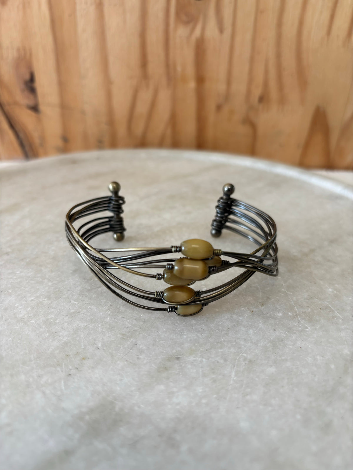 Vtg Silver Tone Cuff Bracelet