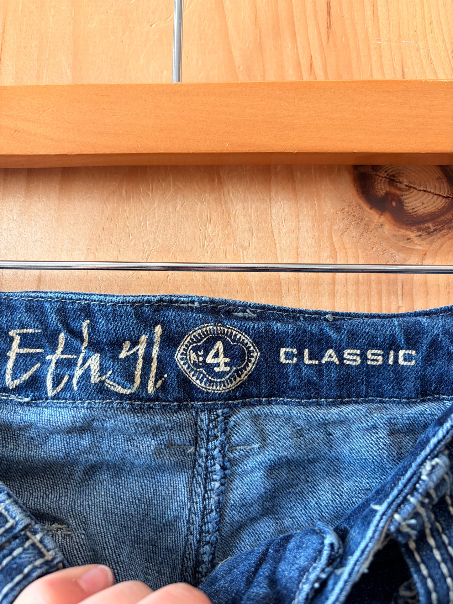 Cross Embellished Denim Capris : 4