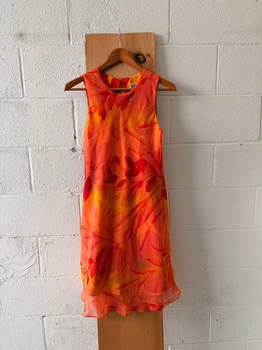 Vtg Floral Sunset Dress : 6