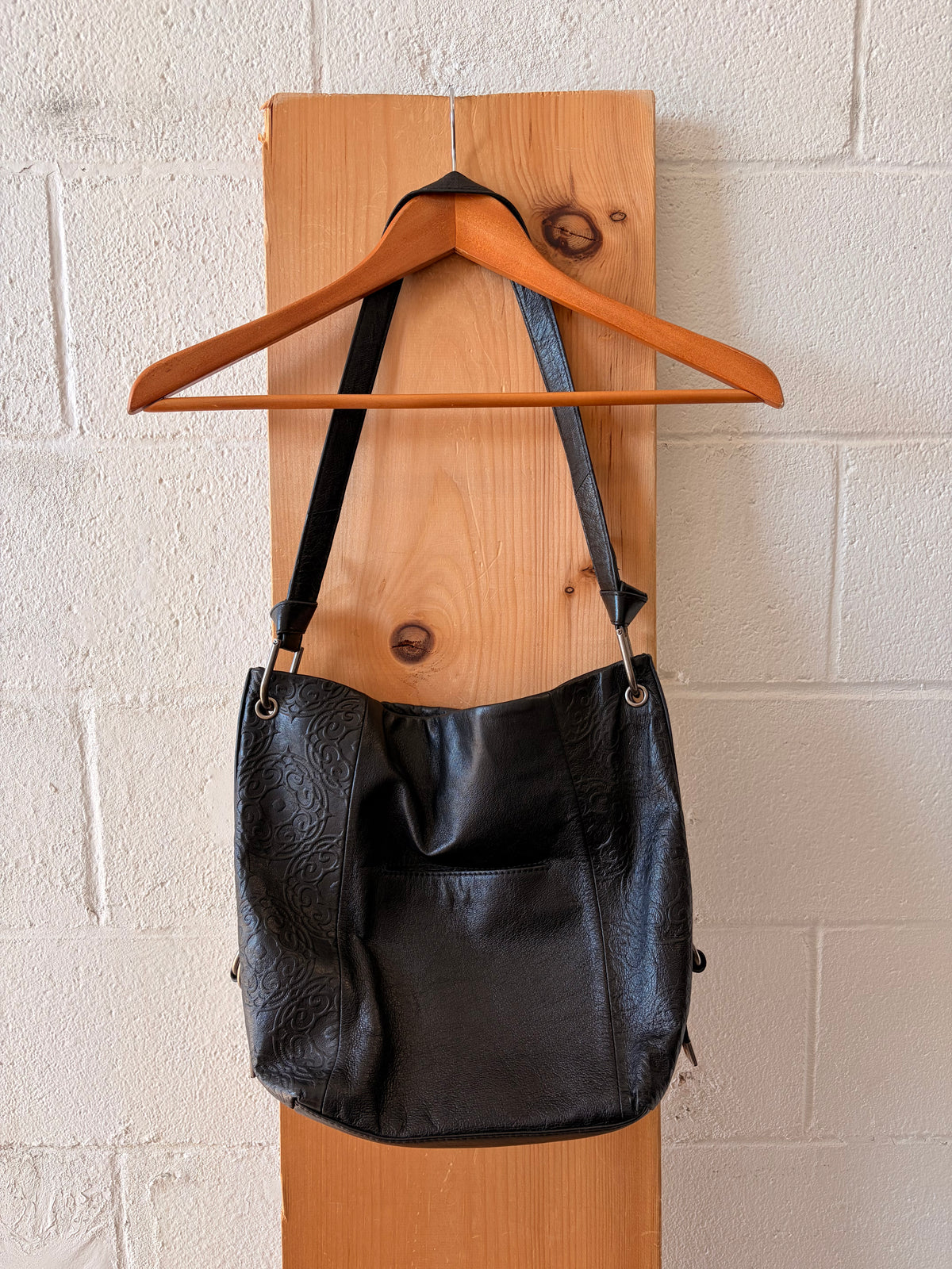 Black Studded Hobo Purse