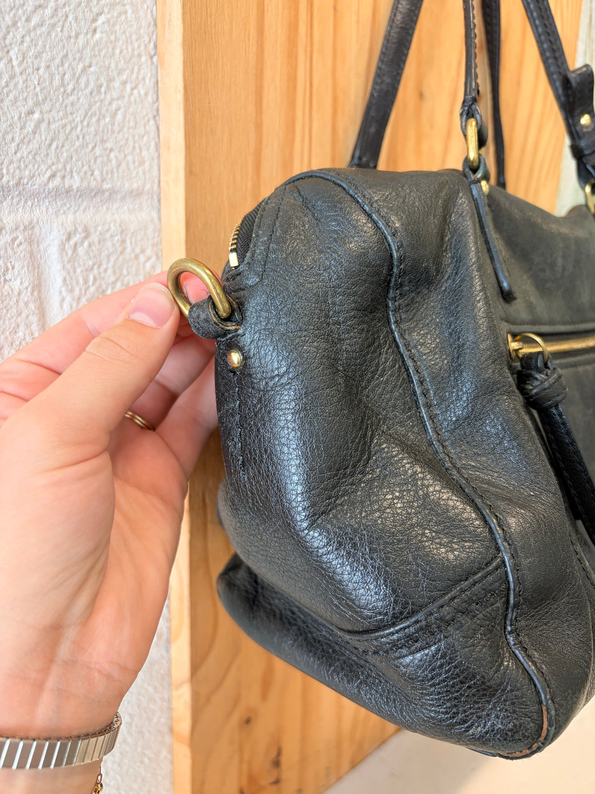 Black Coach Poppy Satchel / Hand Bag (As Is)