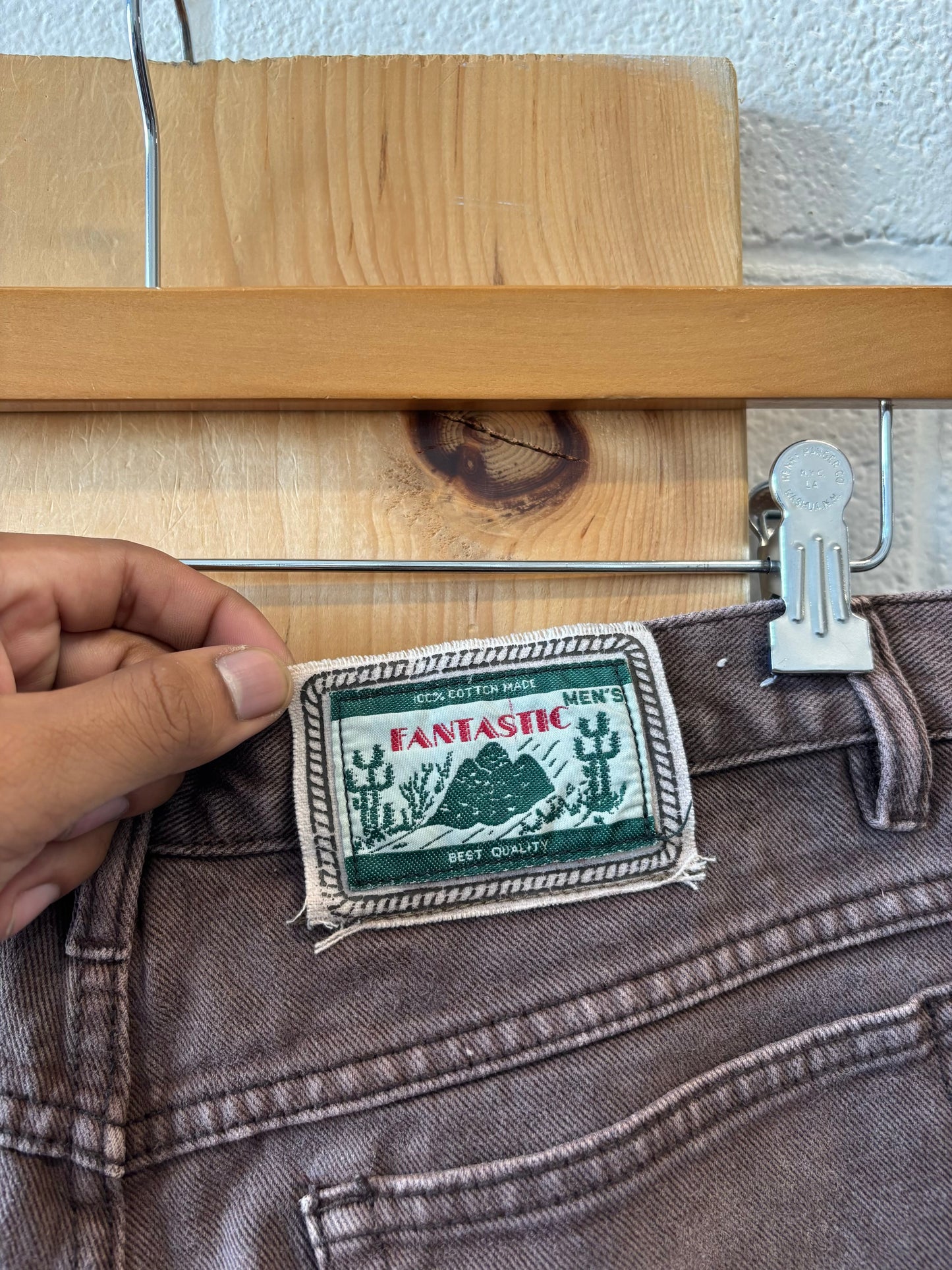 Vtg Brown Jeans : 34" W