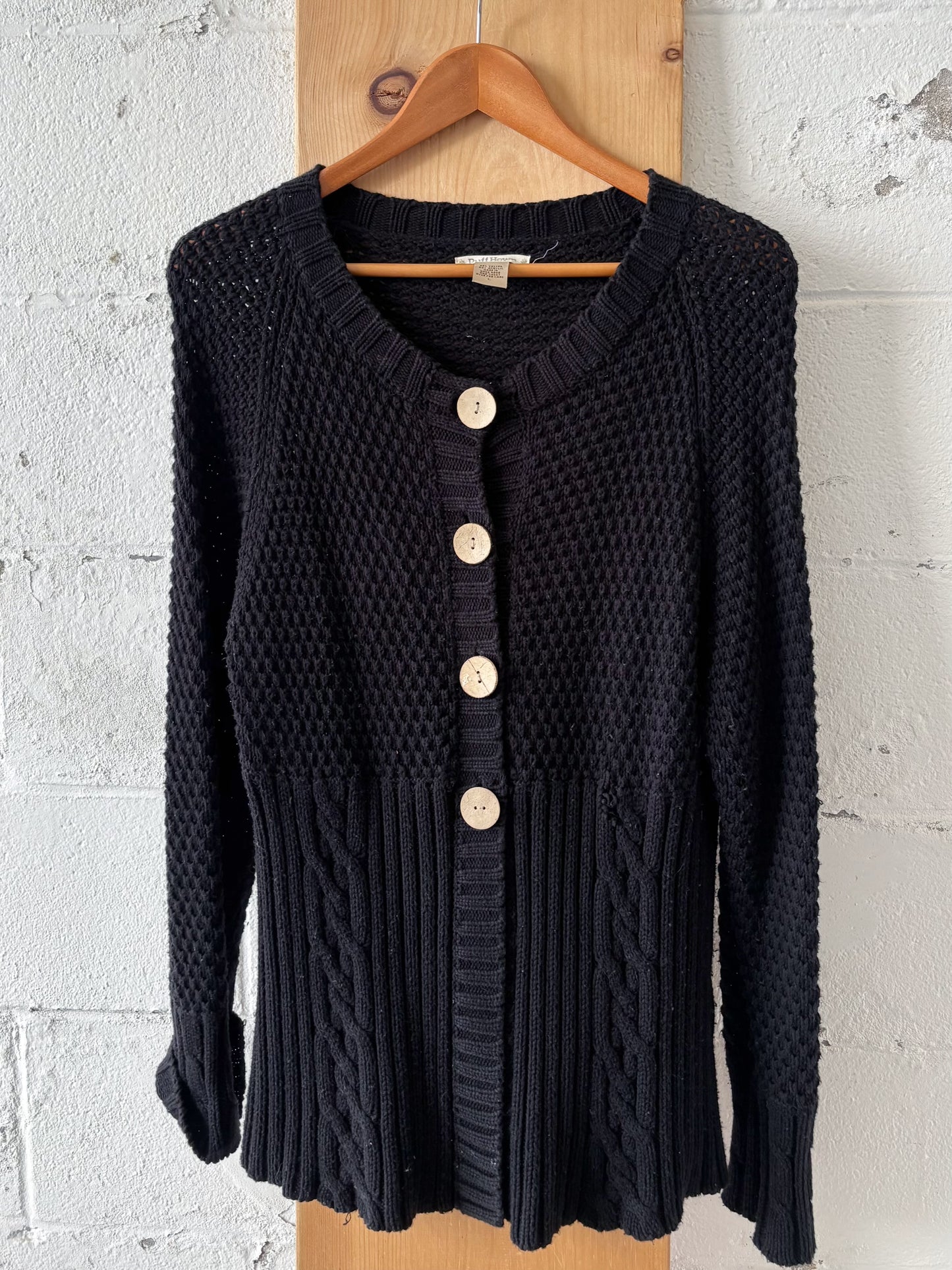 Black Knit Cardigan : L