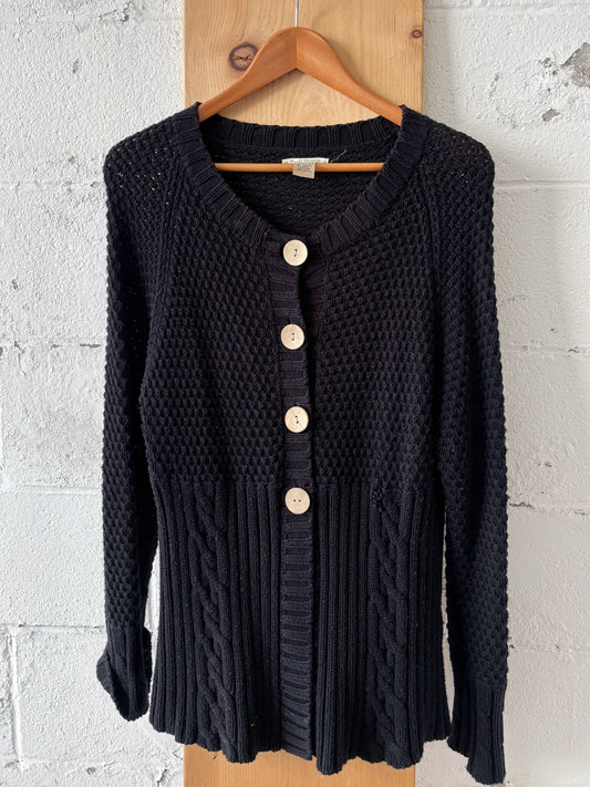 Black Knit Cardigan : L