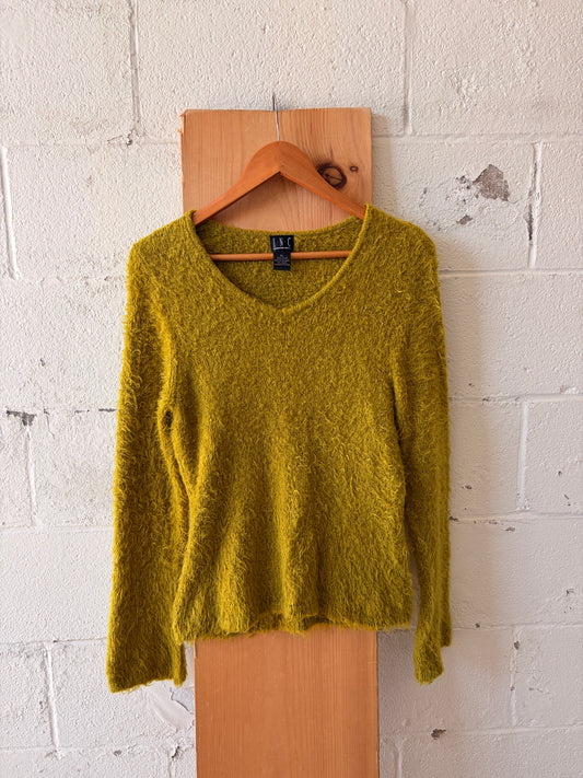 Fuzzy Chartreuse Sweater : XL