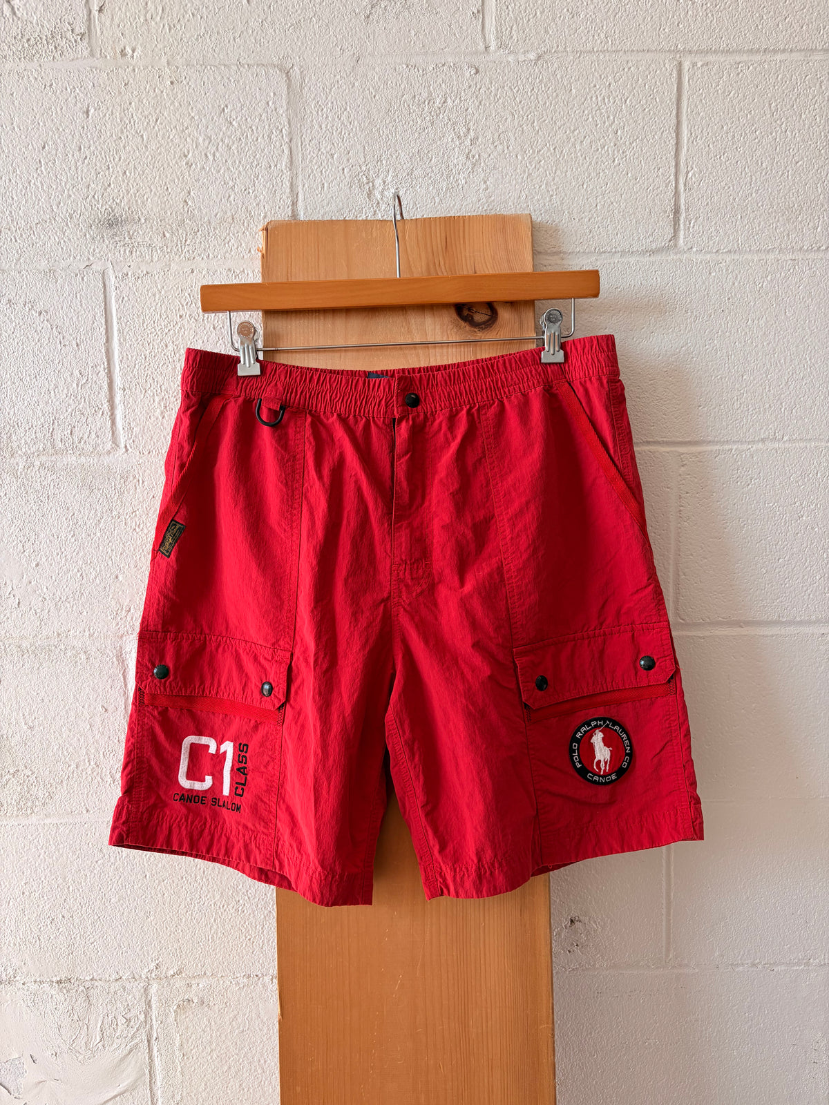 Vtg Polo Ralph Lauren Canoe Slalom C1 Swim Shorts : XL