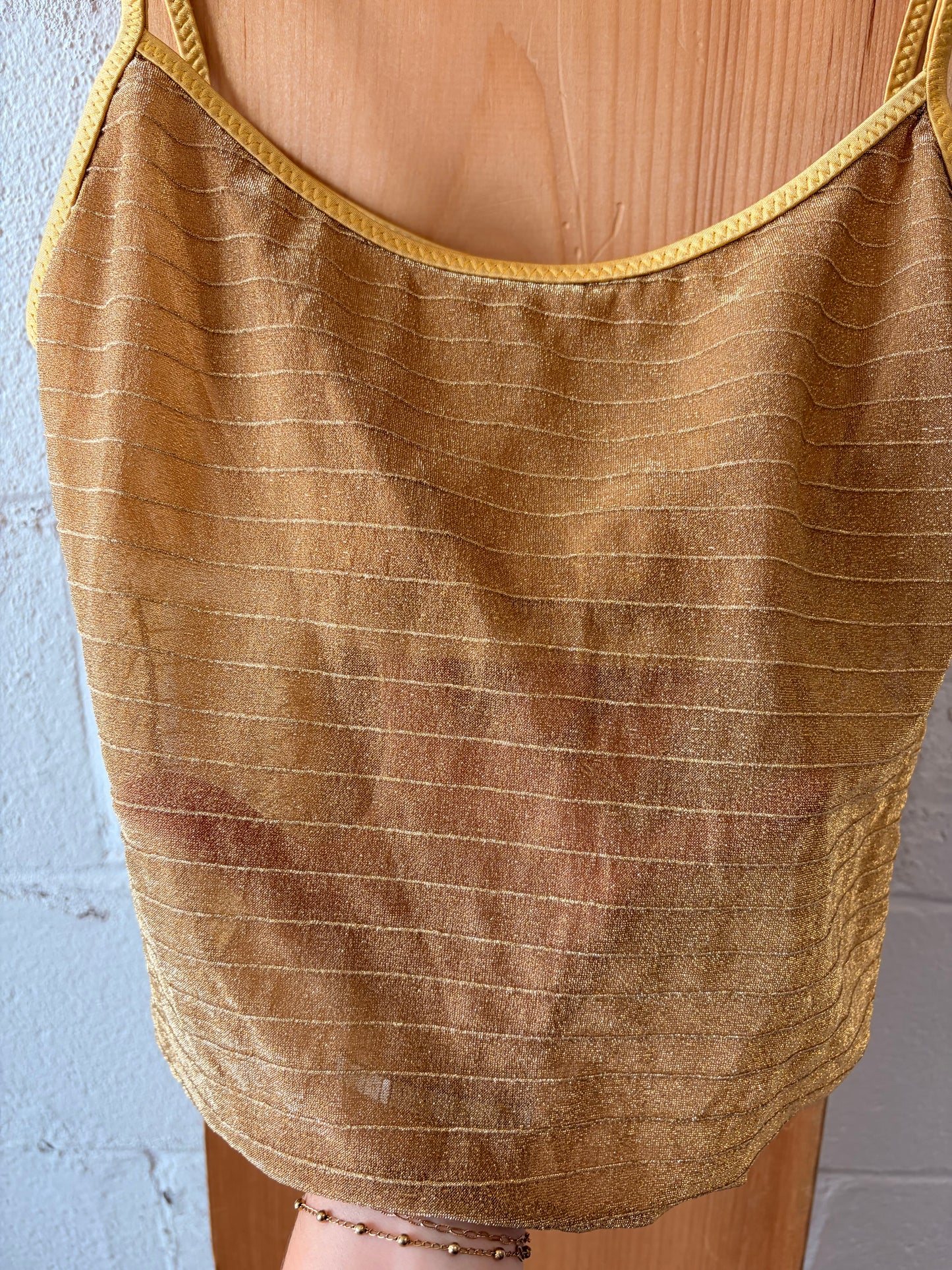 Gold Shimmer Tankini Top : 11/12