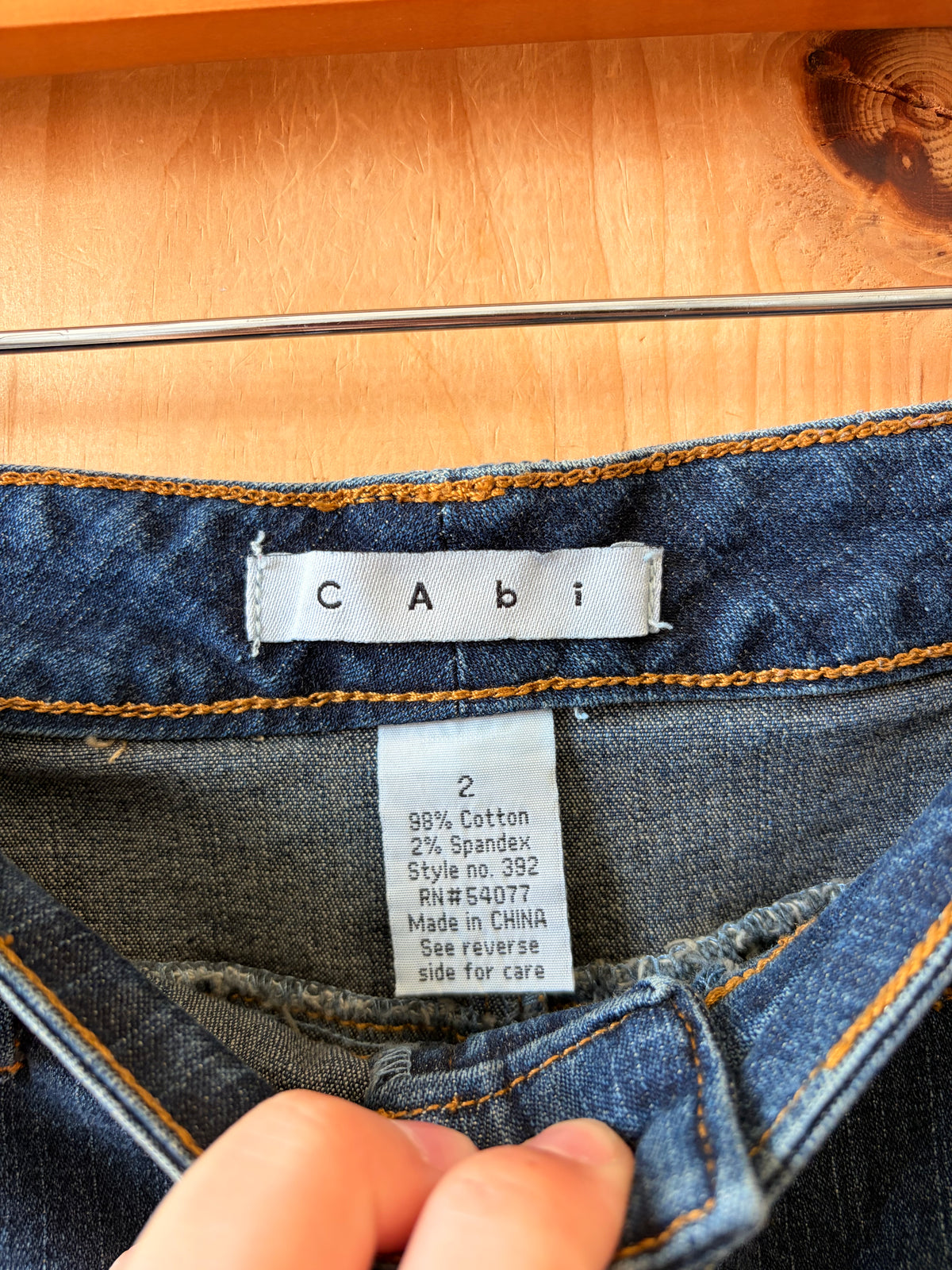 Long Dark Wash Denim Skirt : 2