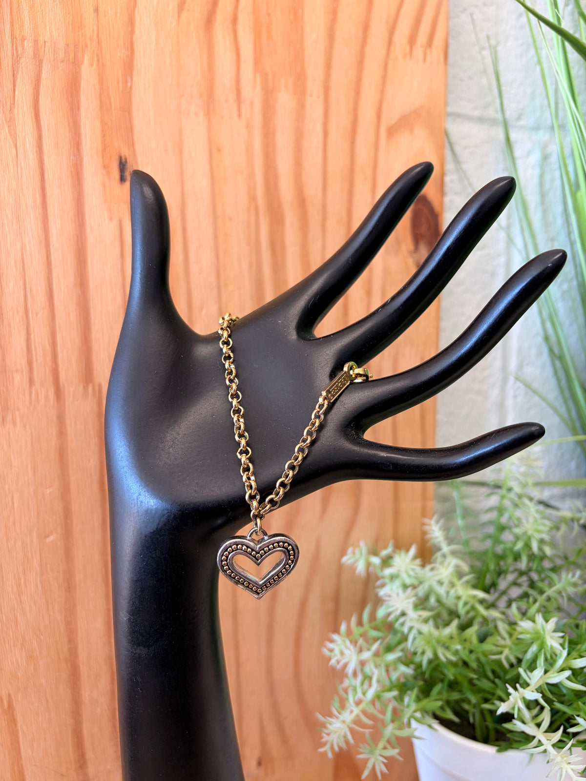 Napier Two Tone Heart Bracelet