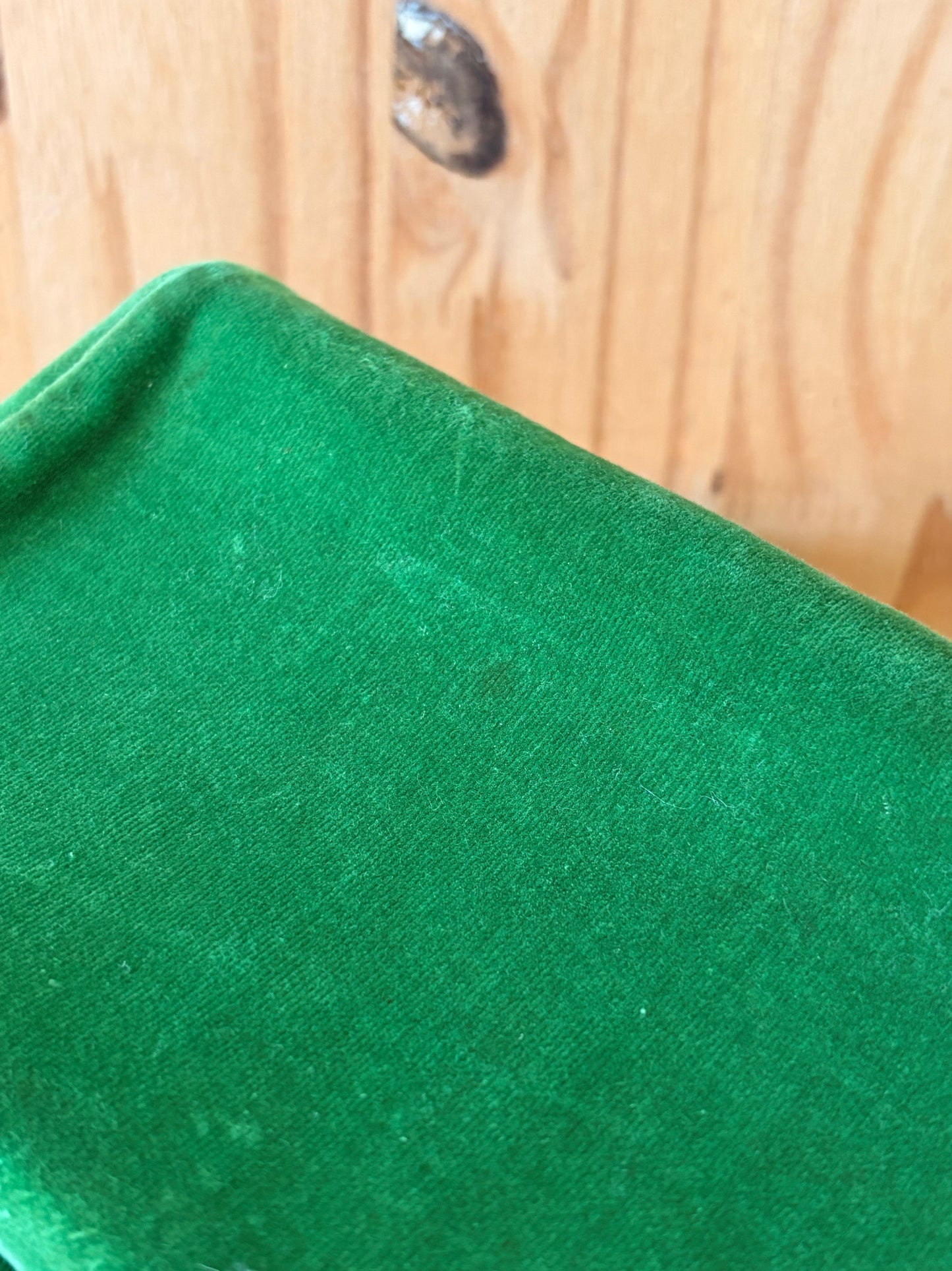 Vtg Emerald Velvet Clutch Purse