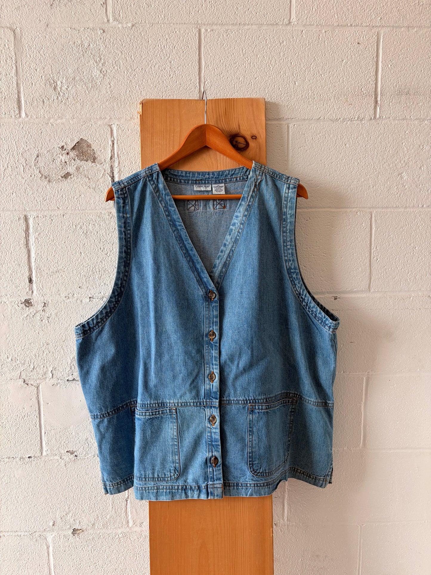 Denim Vest : 3X