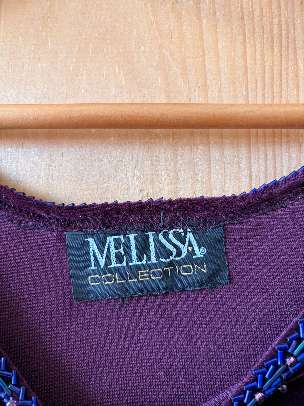 Beaded Velvet Plum Top : M