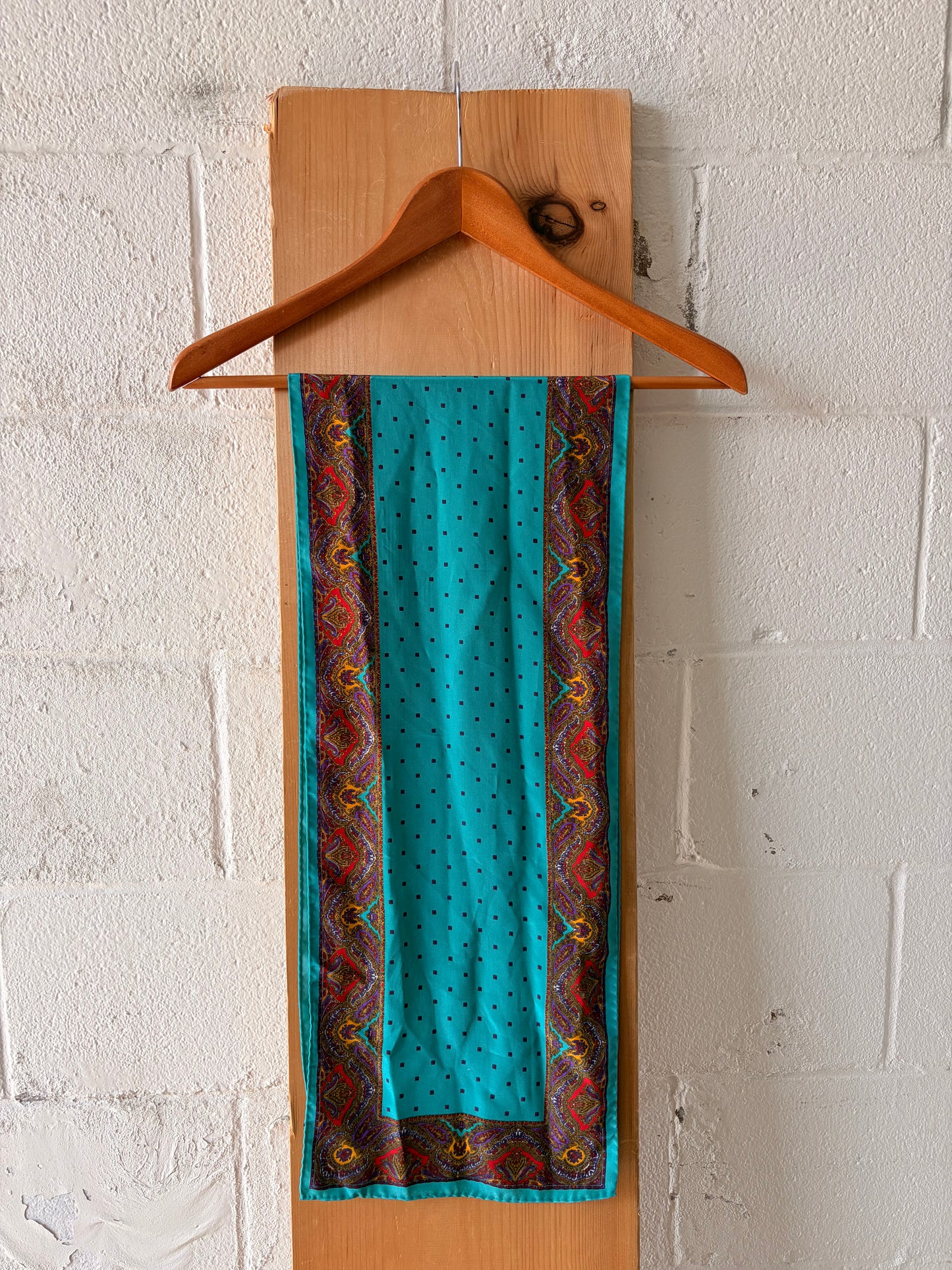 Patterned Turquoise Scarf