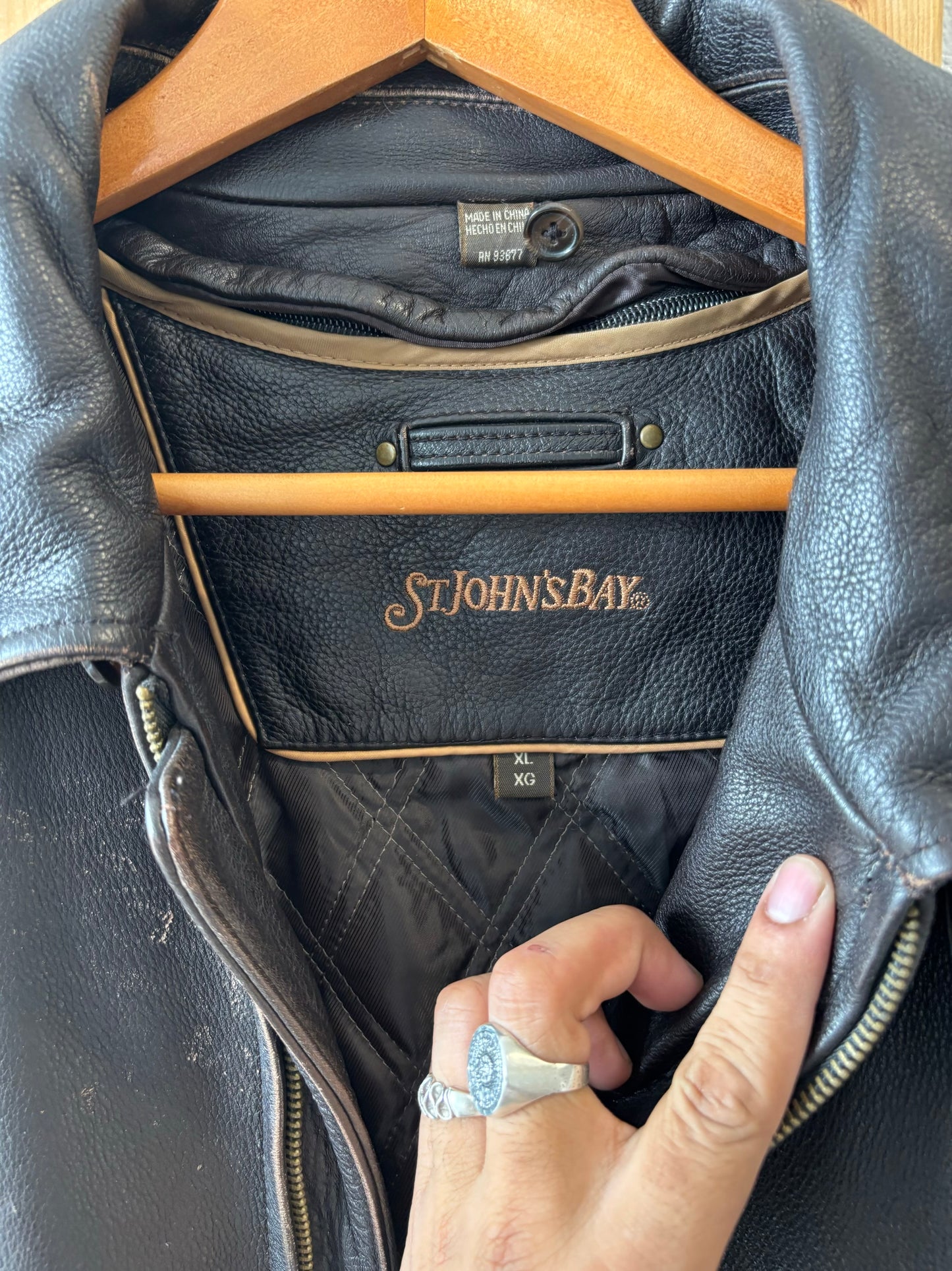 St. John’s Bay Leather Jacket : XL (Local Pickup Only)