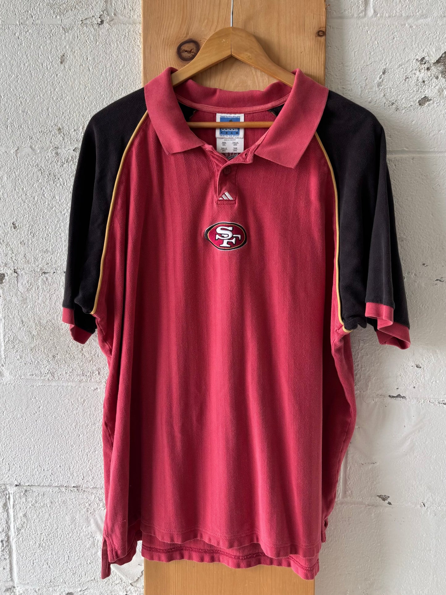 Vtg 49ers Adidas Polo : 2XL