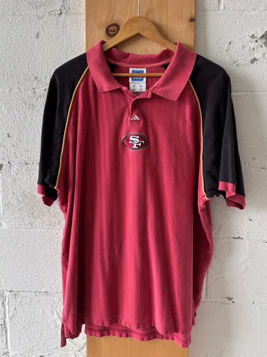 Vtg 49ers Adidas Polo : 2XL