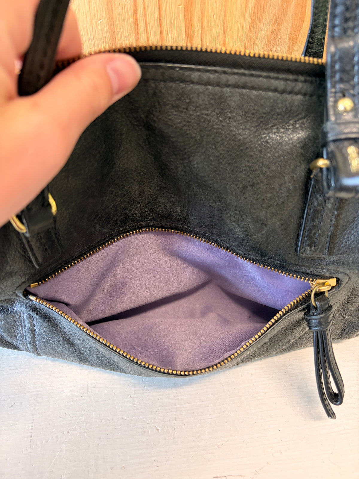 Black Coach Poppy Satchel / Hand Bag (As Is)