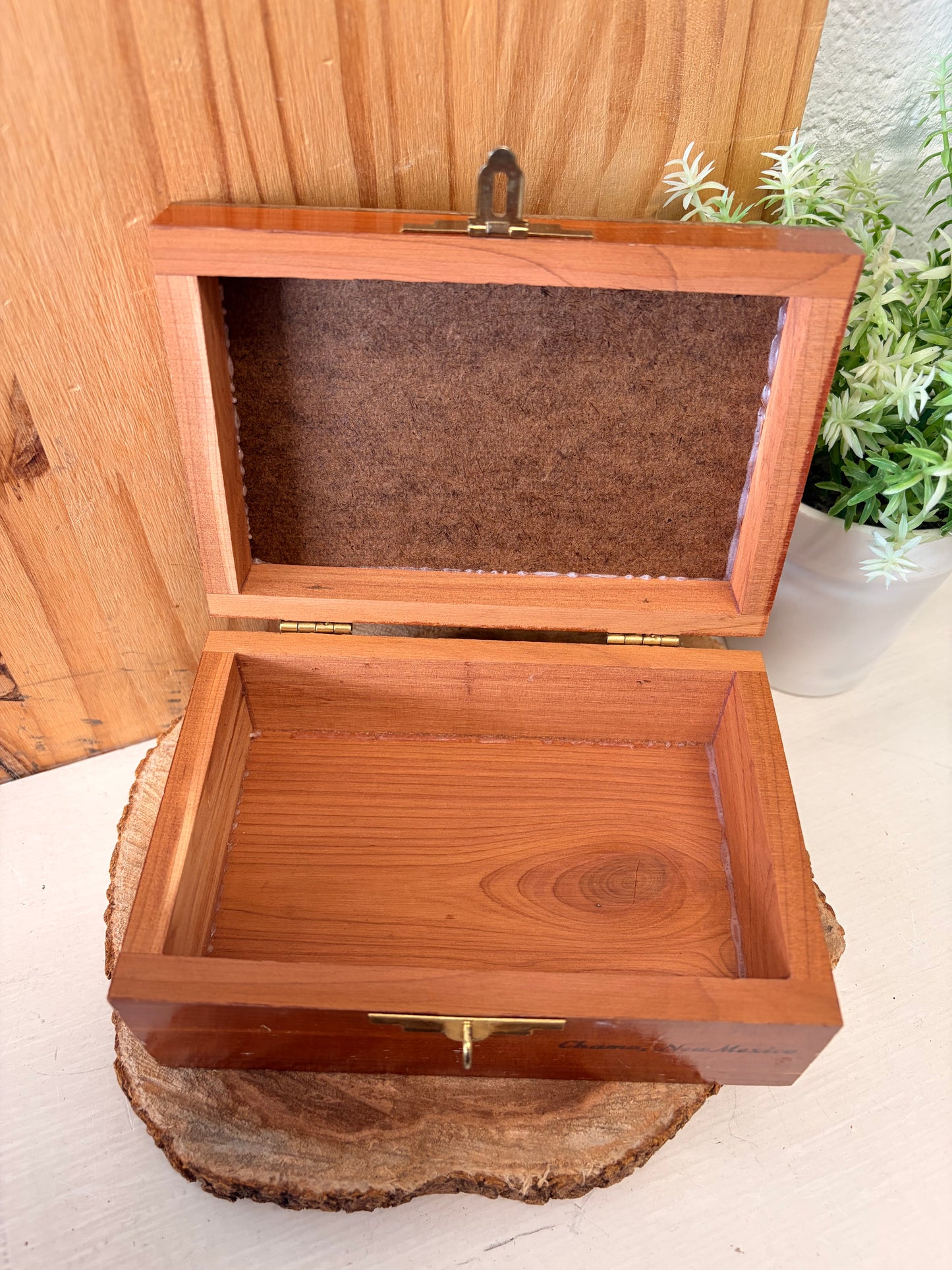 Vtg Wooden New Mexico Keepsake Box