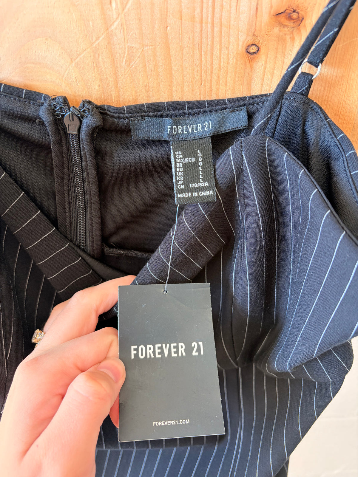 Pinstripe Mini Dress : L