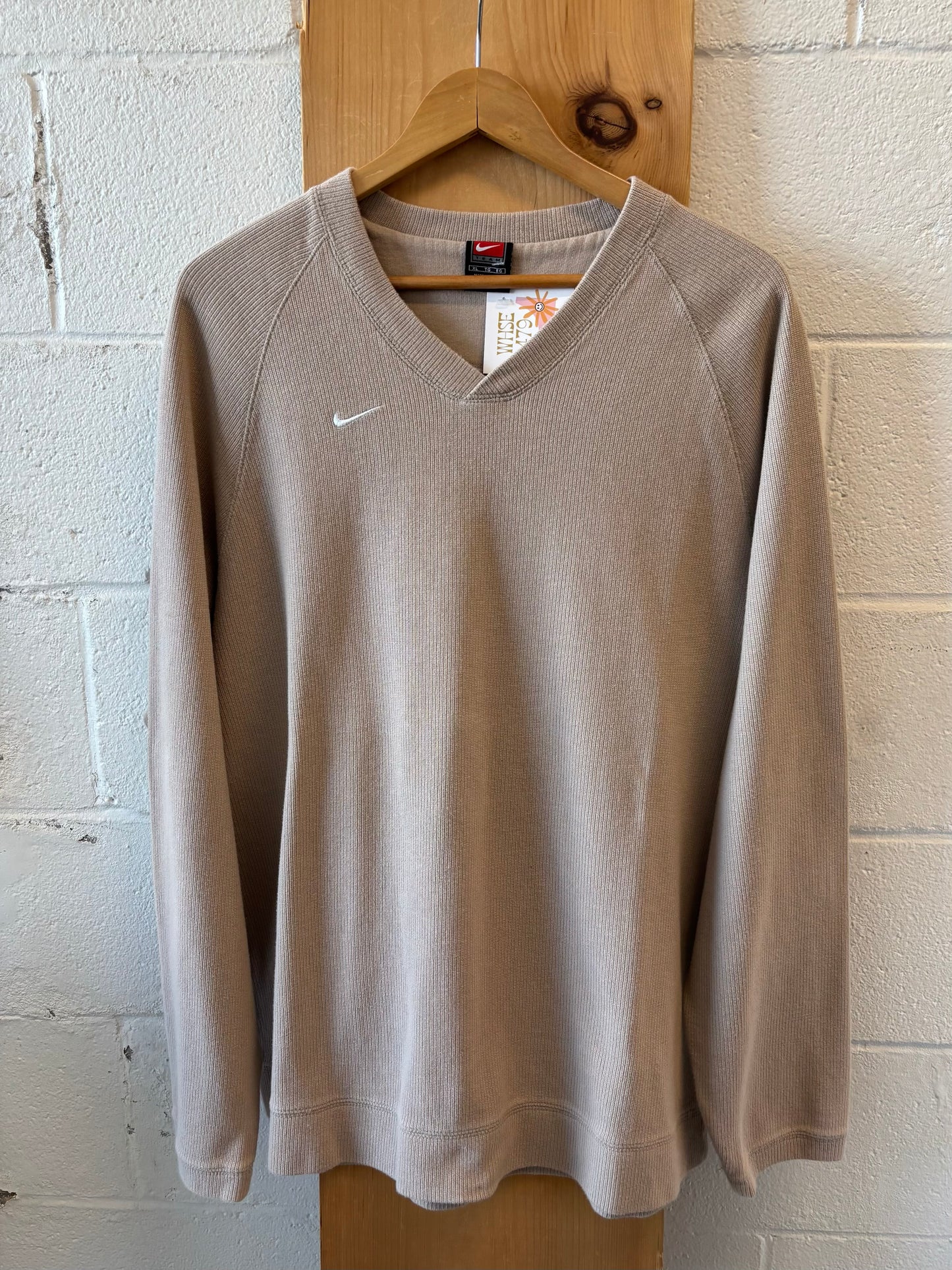 Vtg Nike V-Neck Sweater : XL