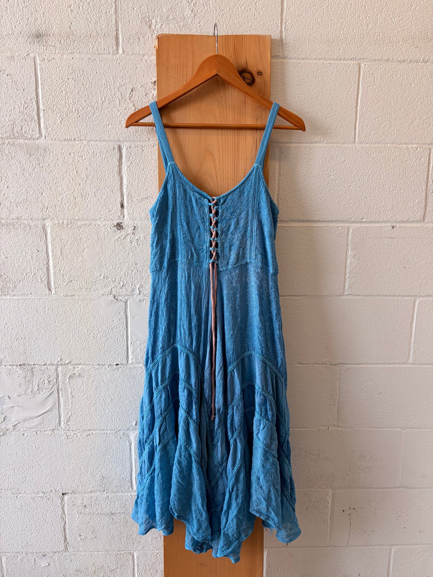 Blue Boho Dress : Free Size