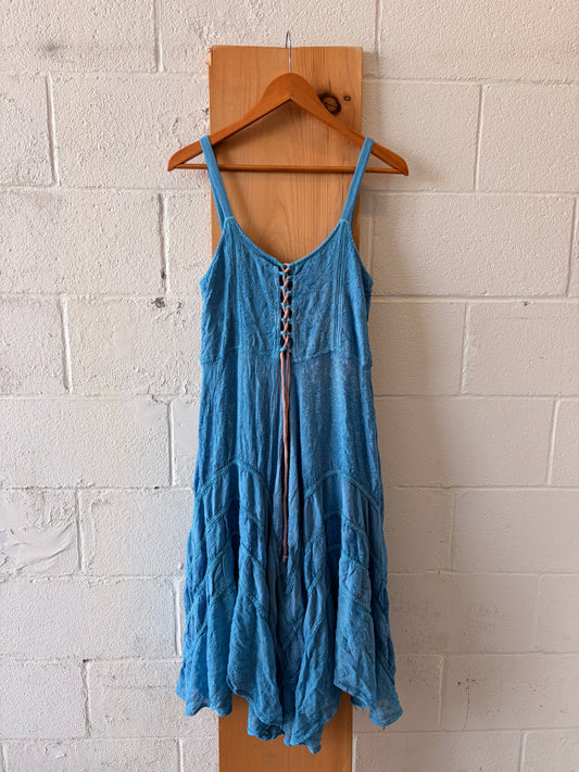Blue Boho Dress : Free Size