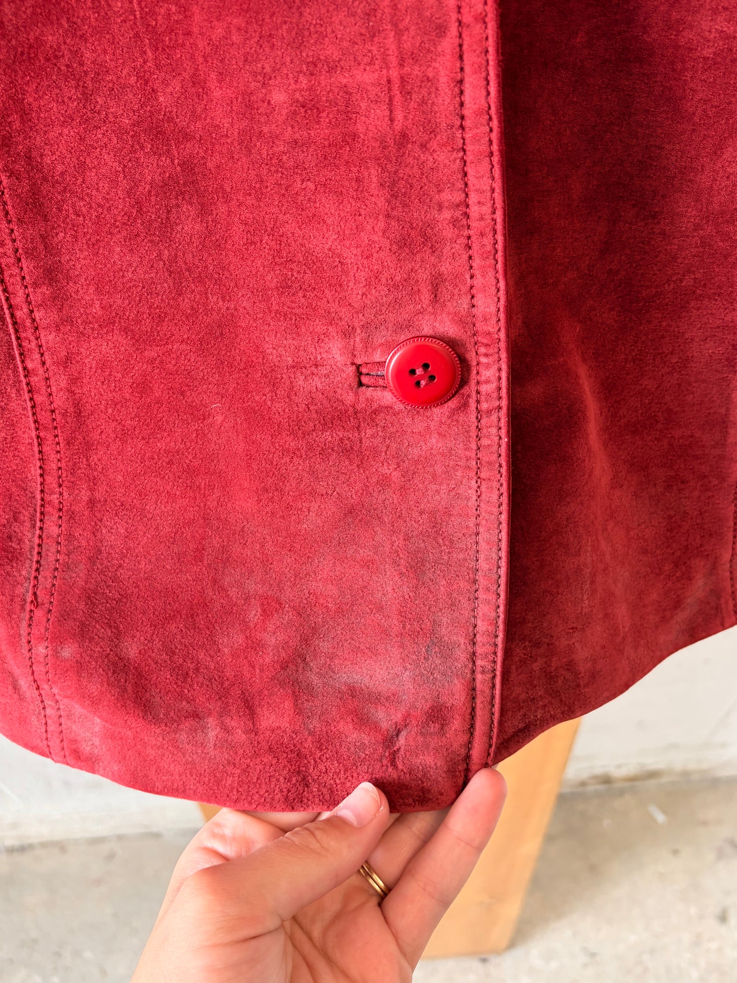 Red Leather Jacket : L