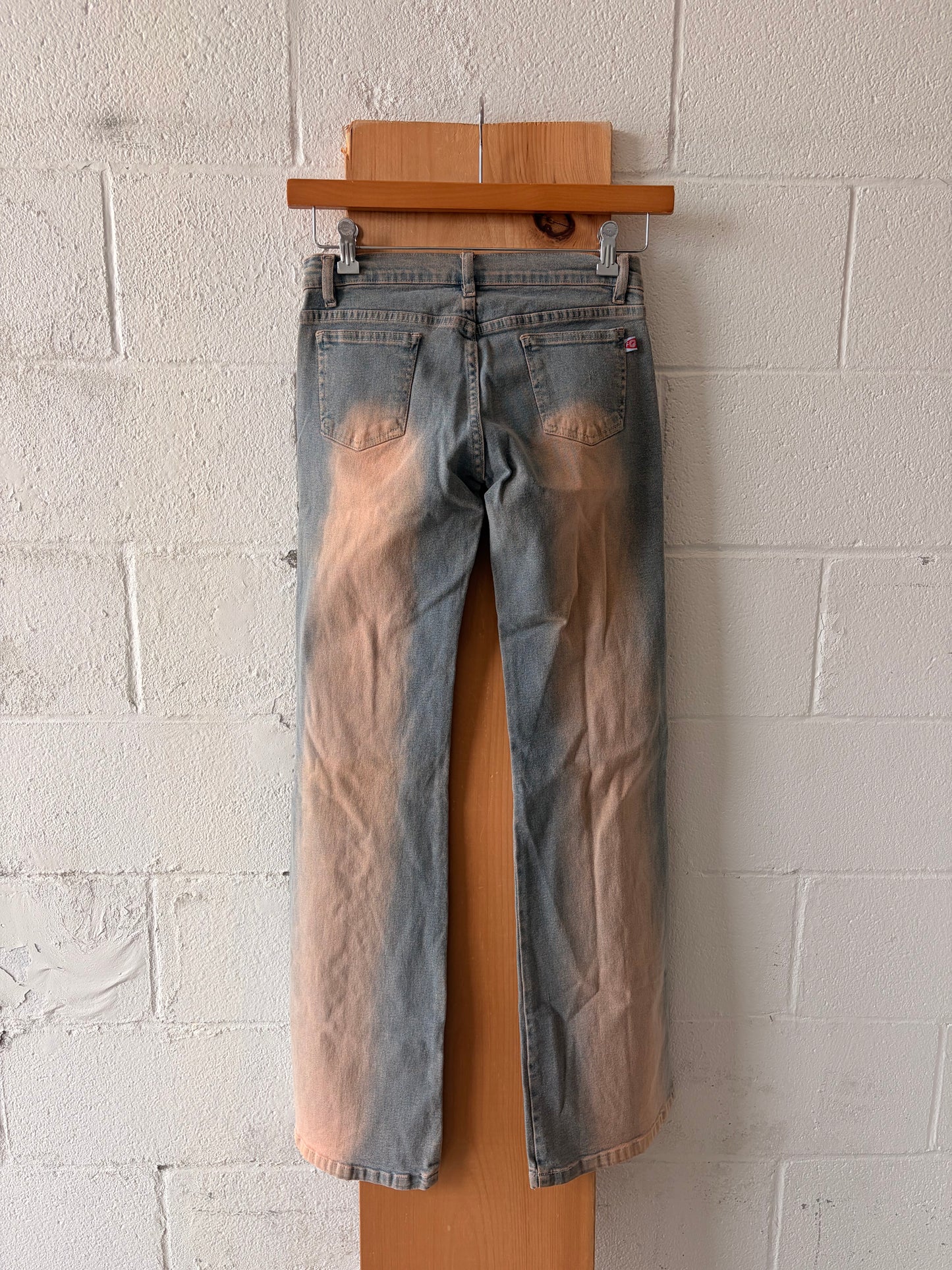 Y2K Distressed Diamond Cut-Out Jeans : 30”W