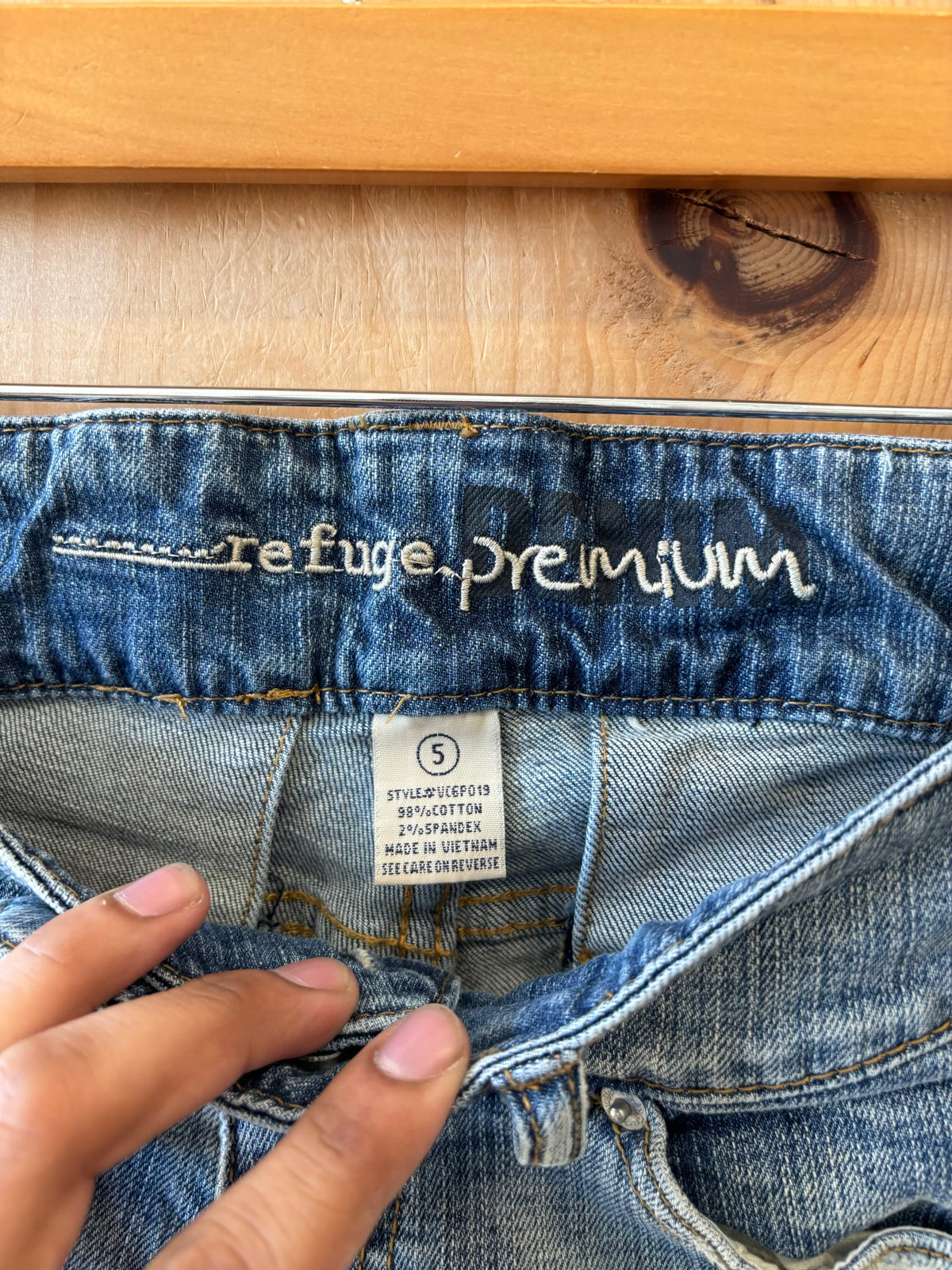 Y2K Lowrise Denim Wide Leg Capris : 5
