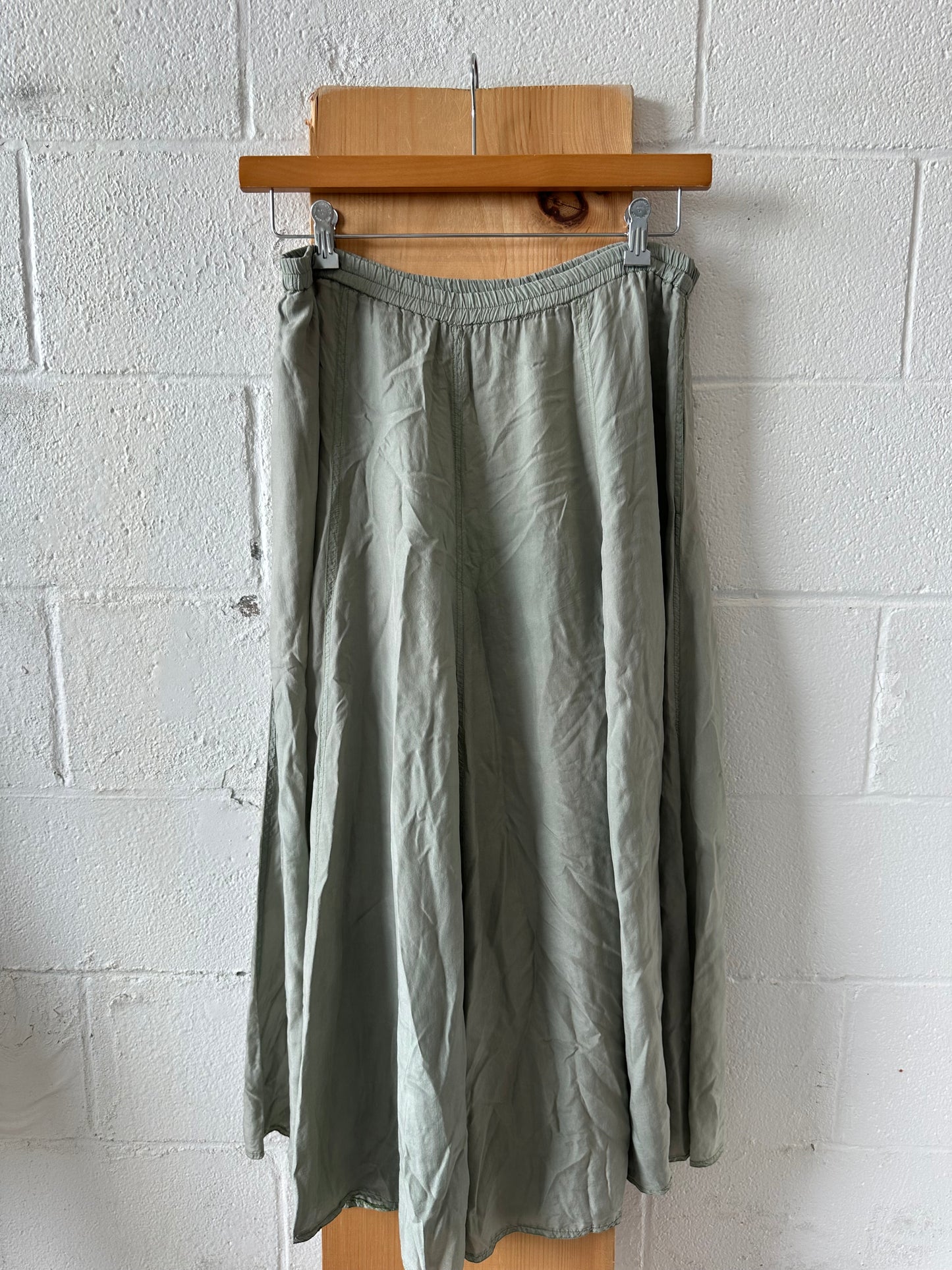 Vtg Silk Maxi Skirt : L