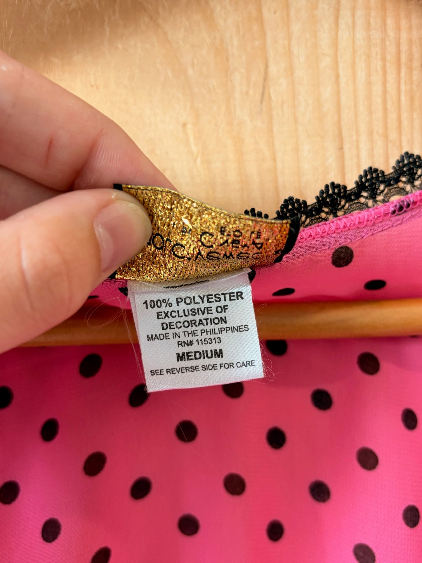 Pink Polka Dot Robe : M