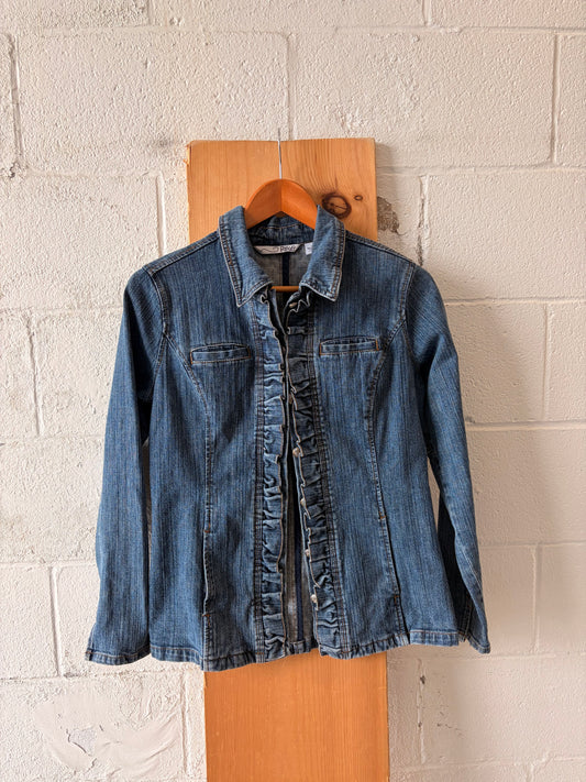 Ruffled Denim Jacket : M