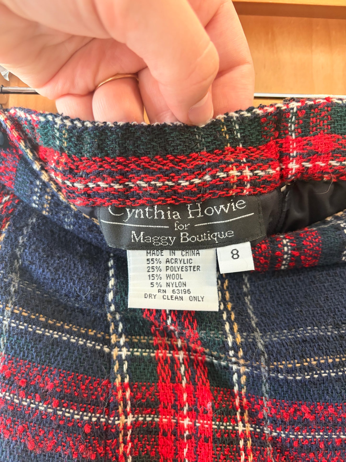Vtg Plaid Skirt : 8
