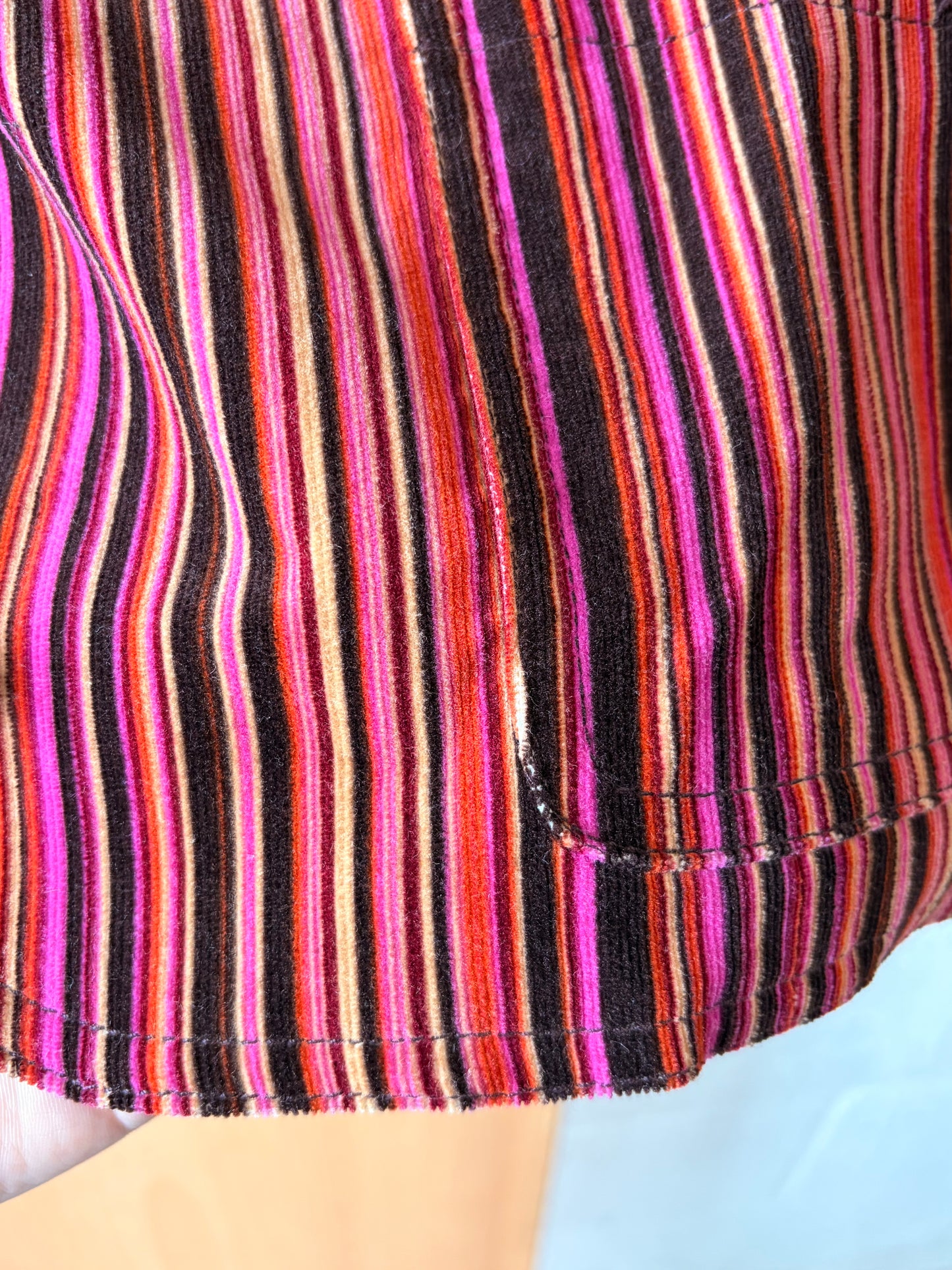 Pink & Brown Striped Blazer : M/L