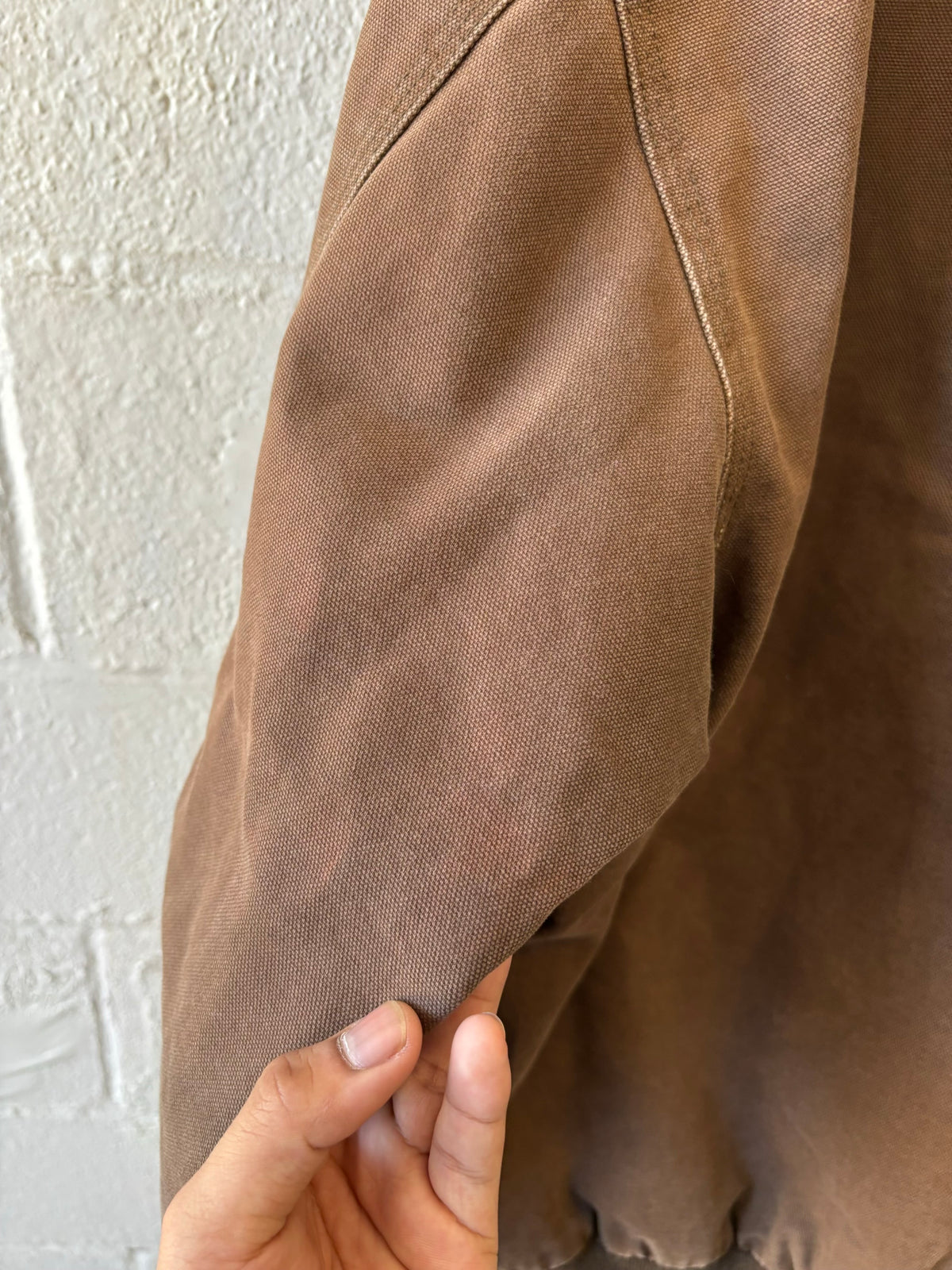 Vtg Sun Faded Brown Work Coat : XL