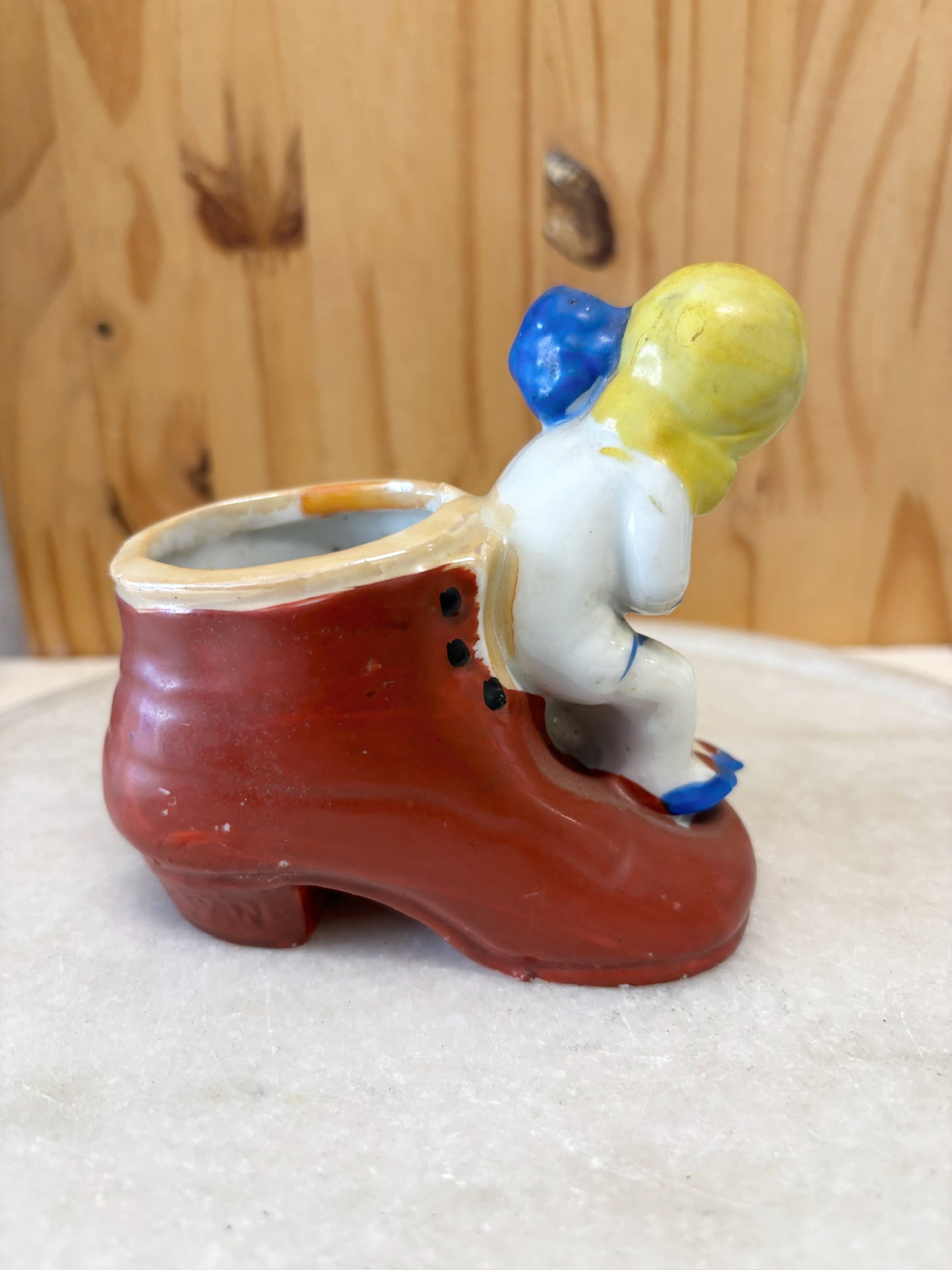 Vtg Boot Vase / Planter