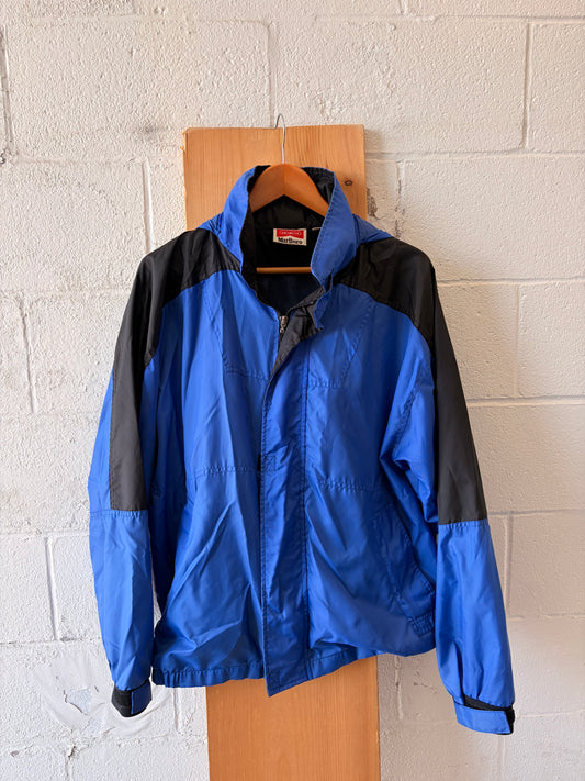 Vtg Marlboro Blue Windbreaker Jacket : L (As Is)