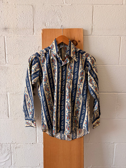 Vtg Paisley Button Down : 14