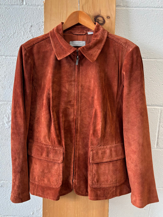 Rust Orange Suede Jacket : XL