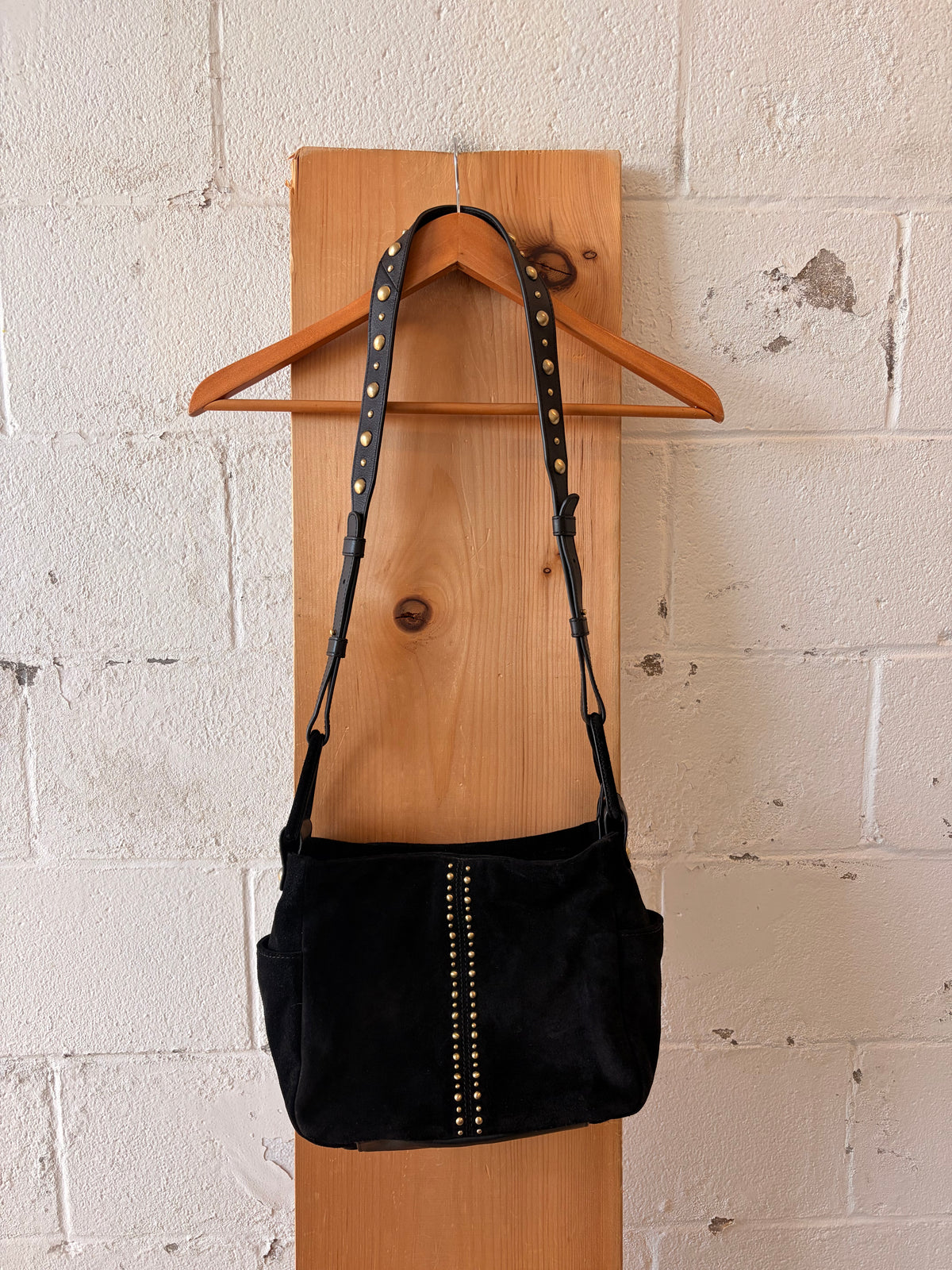 Studded Black HOBO Sheila Bag